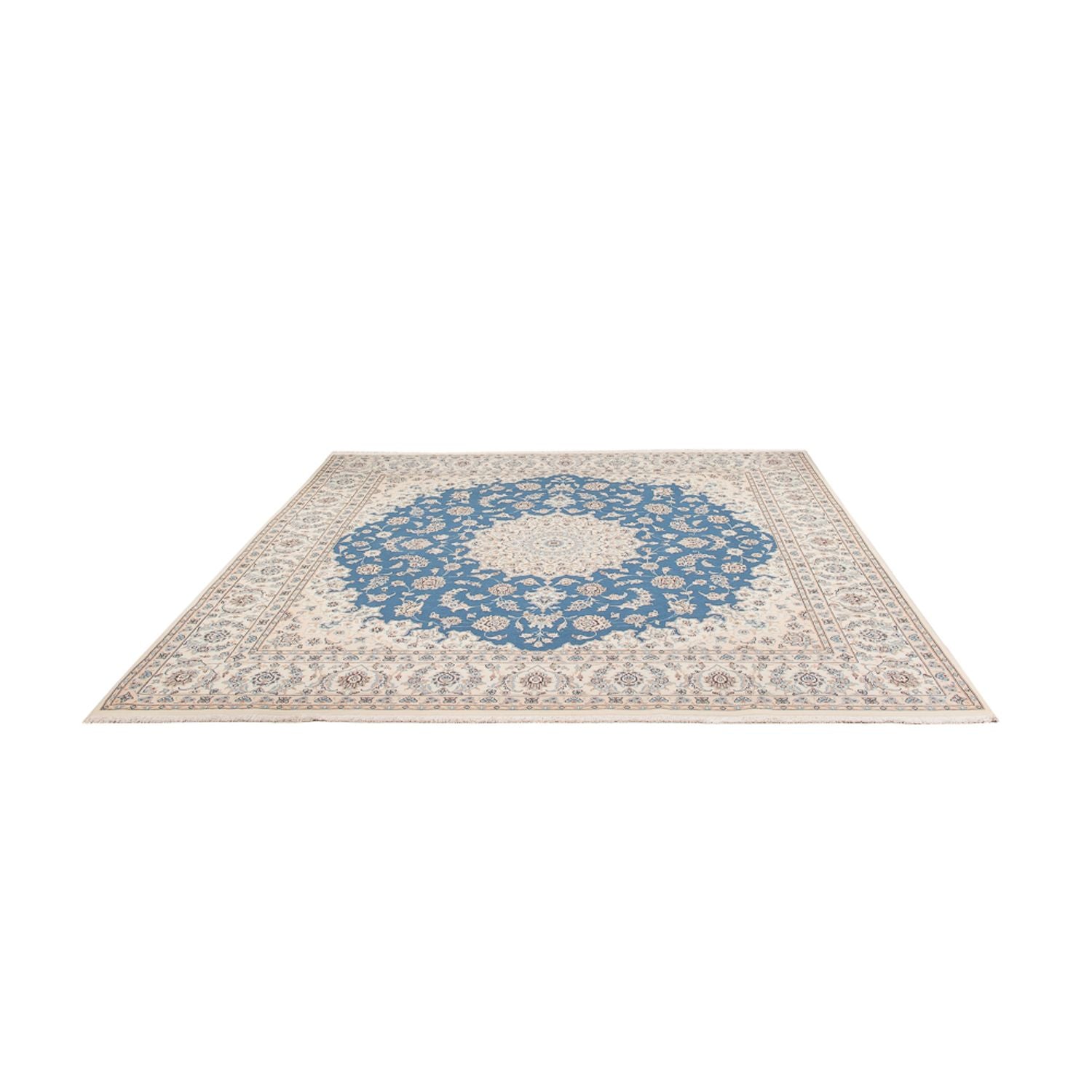 Alfombra persa - Nain cuadrado  - 252 x 248 cm - azul claro