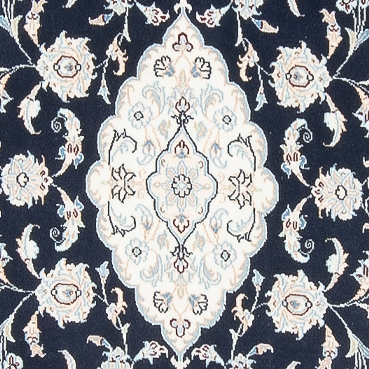 Alfombra de pasillo Alfombra Persa - Nain - Prima - 346 x 88 cm - azul oscuro