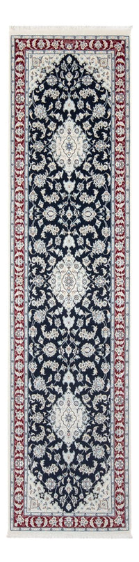 Alfombra de pasillo Alfombra Persa - Nain - Prima - 292 x 80 cm - azul oscuro