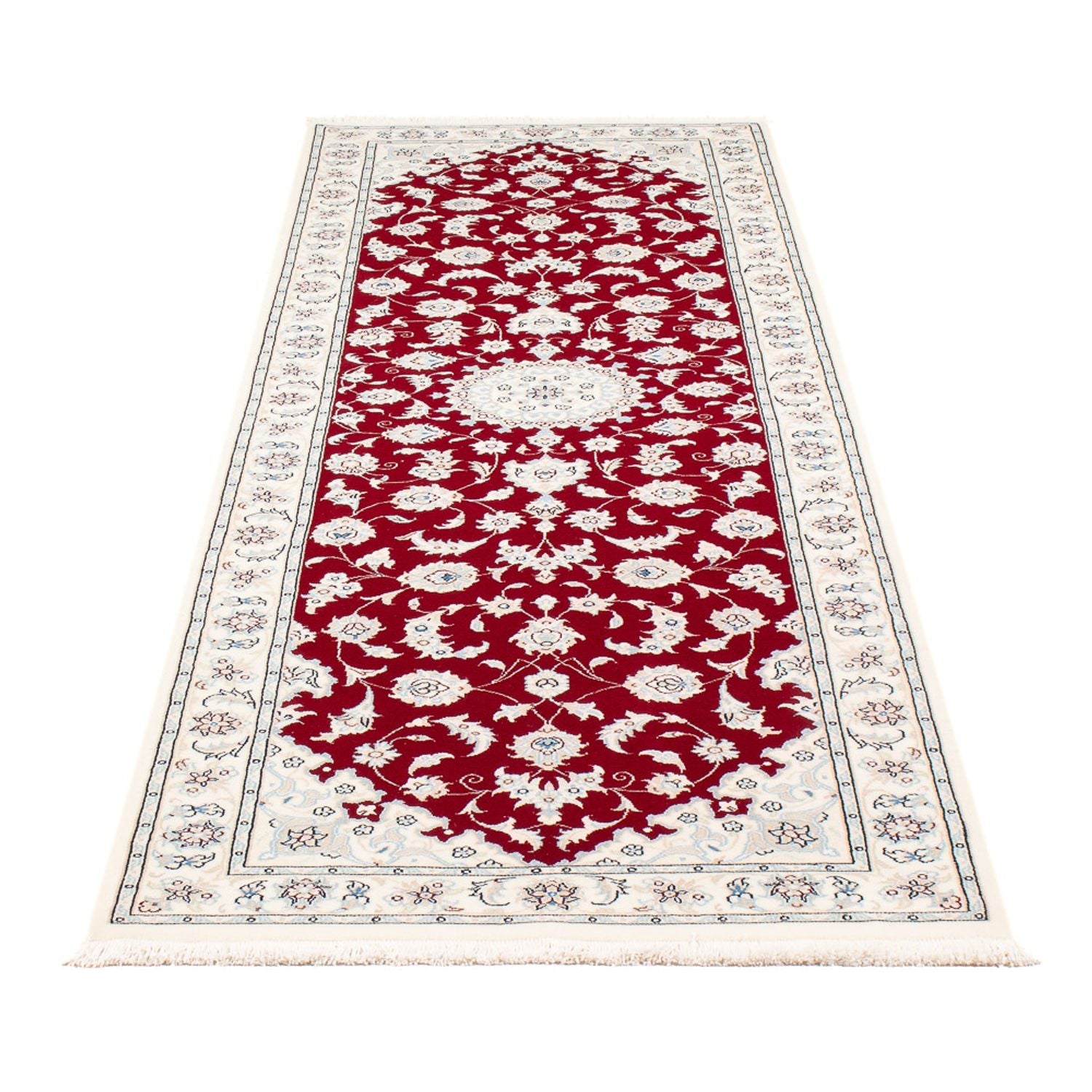 Alfombra de pasillo Alfombra Persa - Nain - Prima - 250 x 78 cm - rojo