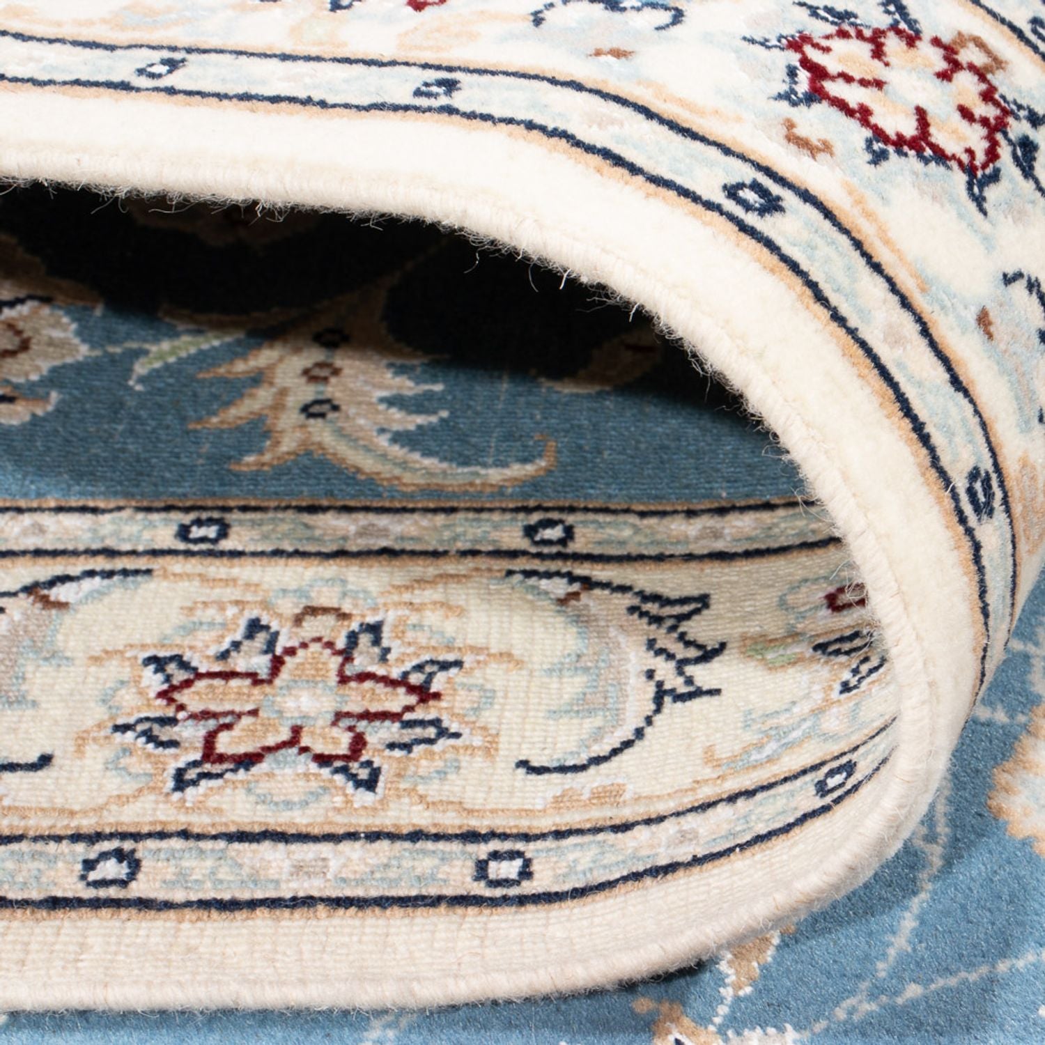 Alfombra de pasillo Alfombra Persa - Nain - Prima - 248 x 81 cm - azul