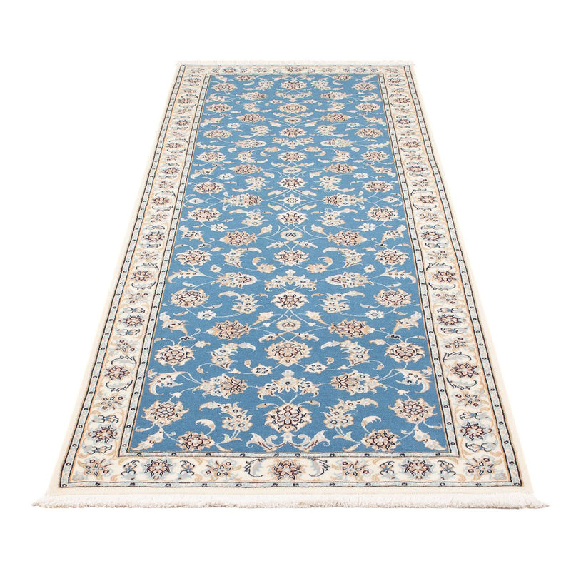Alfombra de pasillo Alfombra Persa - Nain - Prima - 248 x 81 cm - azul