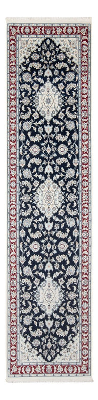 Alfombra de pasillo Alfombra Persa - Nain - Prima - 292 x 80 cm - azul oscuro