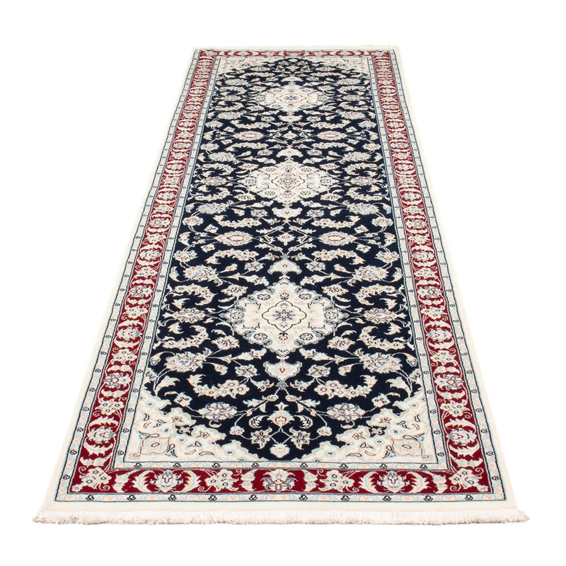 Alfombra de pasillo Alfombra Persa - Nain - Prima - 292 x 80 cm - azul oscuro