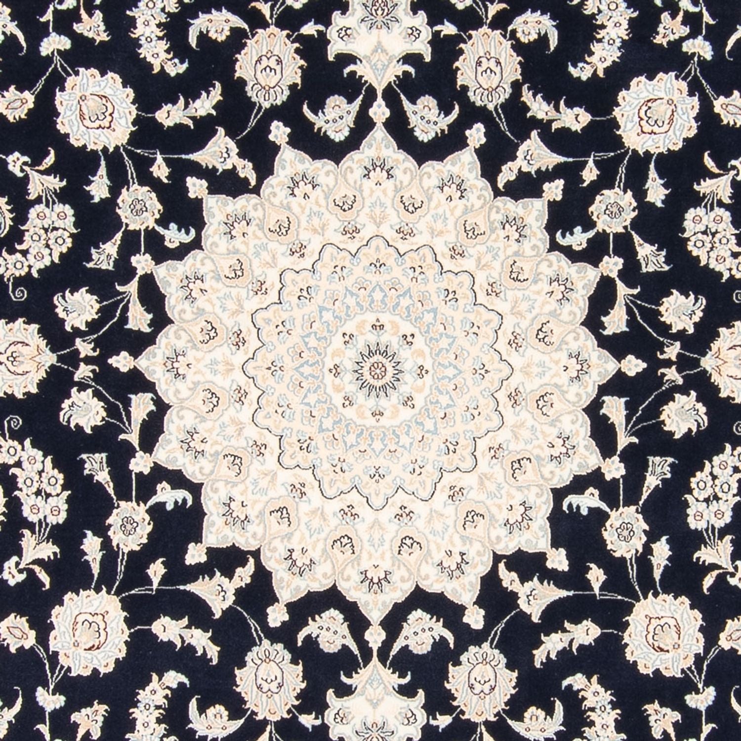 Alfombra persa - Nain cuadrado  - 246 x 242 cm - azul oscuro