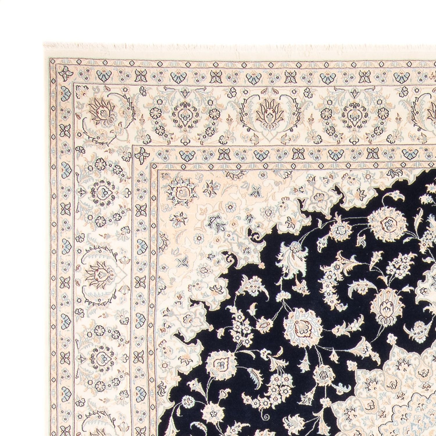 Alfombra persa - Nain cuadrado  - 246 x 242 cm - azul oscuro
