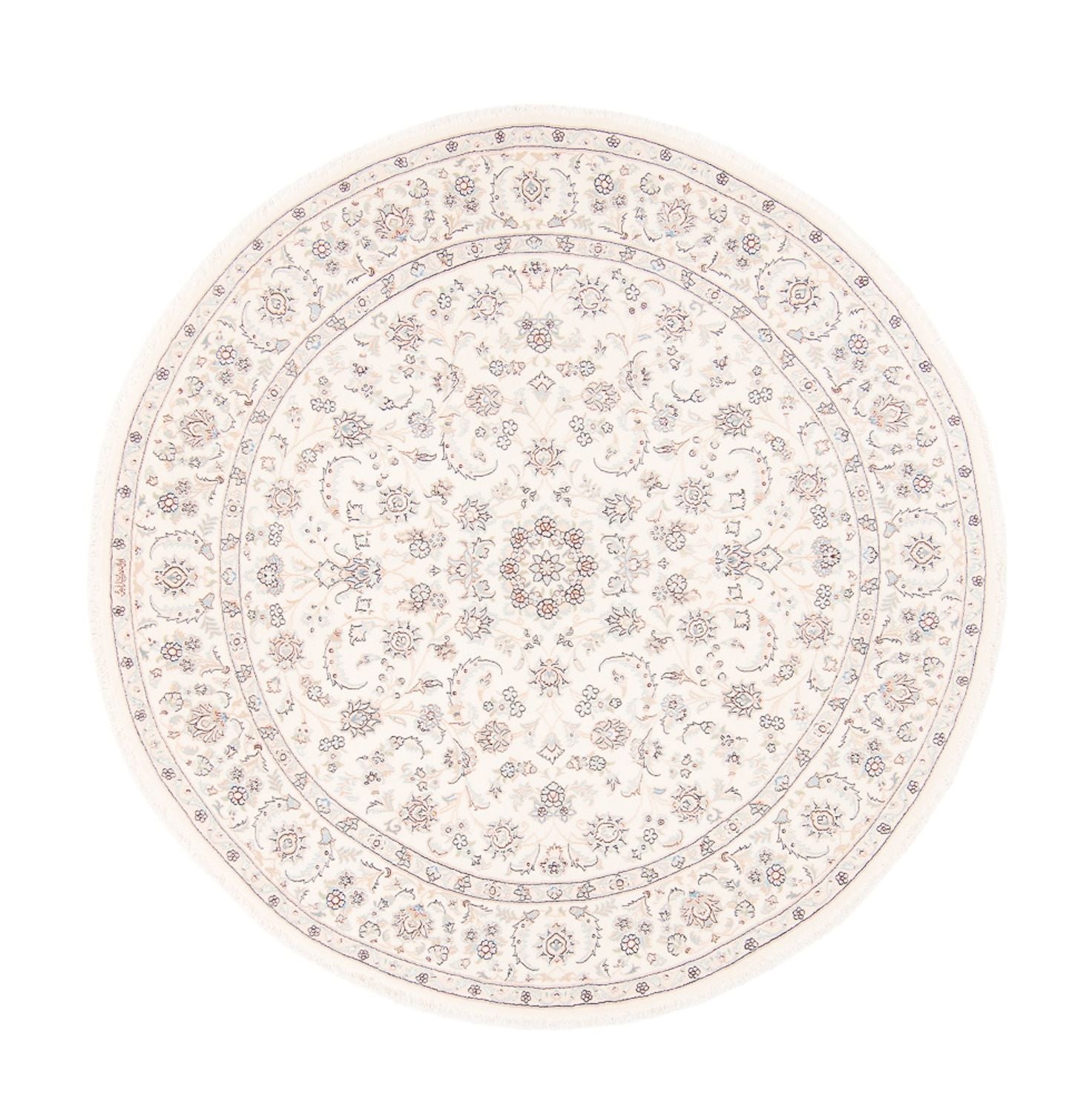 Alfombra persa - Nain redondo  - 200 x 200 cm - crema