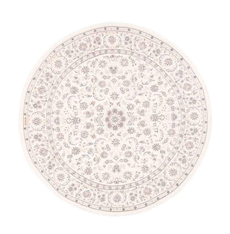 Alfombra persa - Nain redondo  - 200 x 200 cm - crema