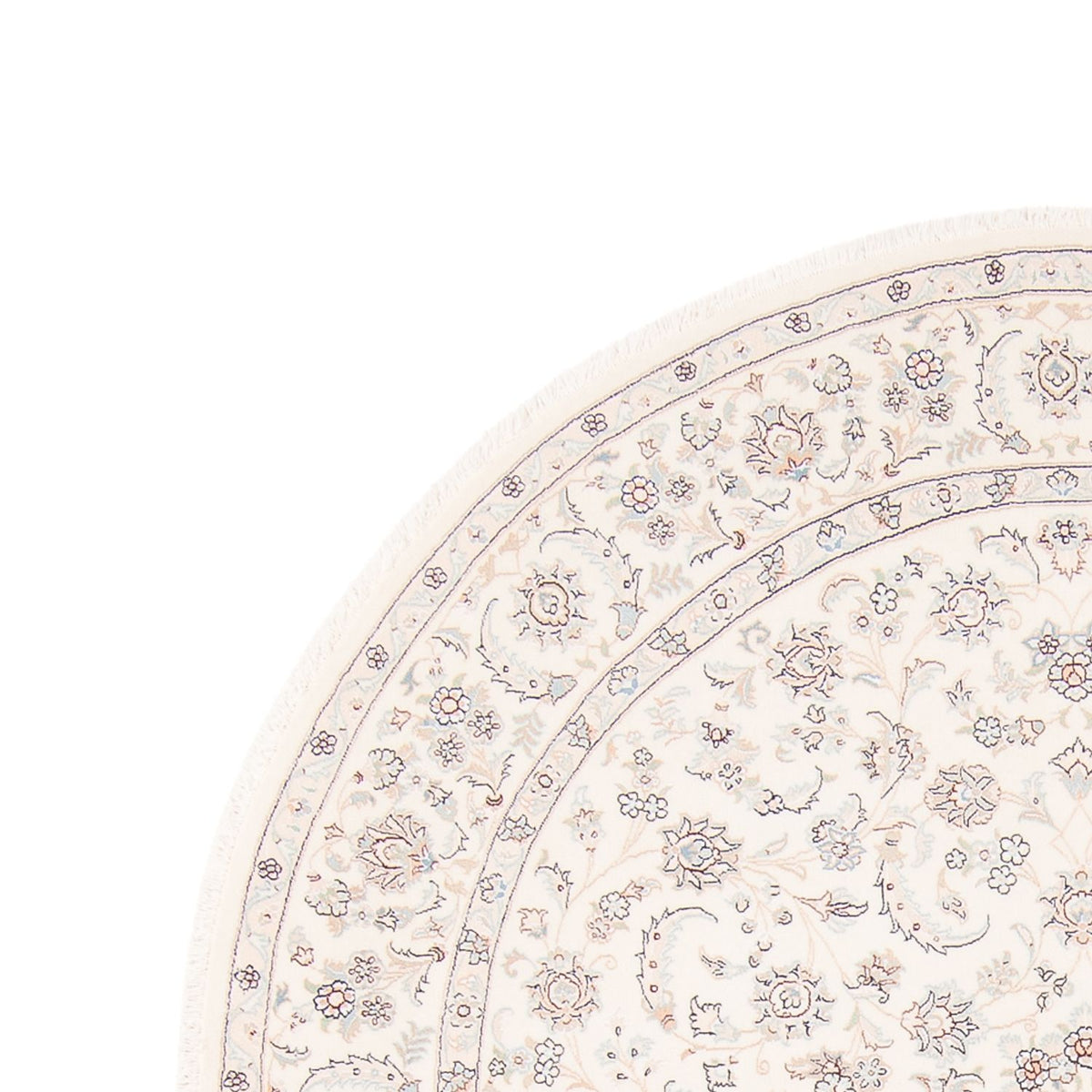 Alfombra persa - Nain redondo  - 200 x 200 cm - crema