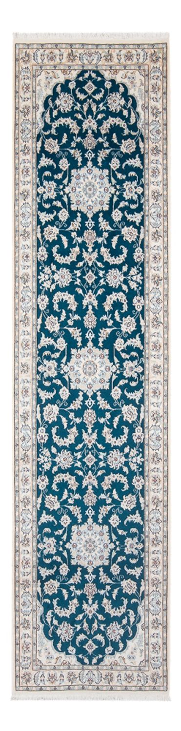 Alfombra de pasillo Alfombra Persa - Nain - Prima - 298 x 81 cm - azul oscuro