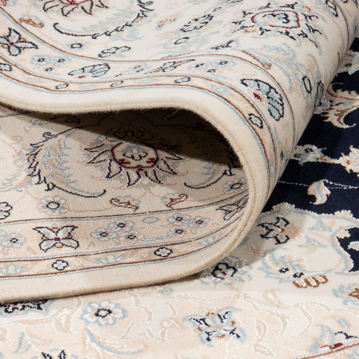 Alfombra persa - Nain - 260 x 245 cm - azul oscuro