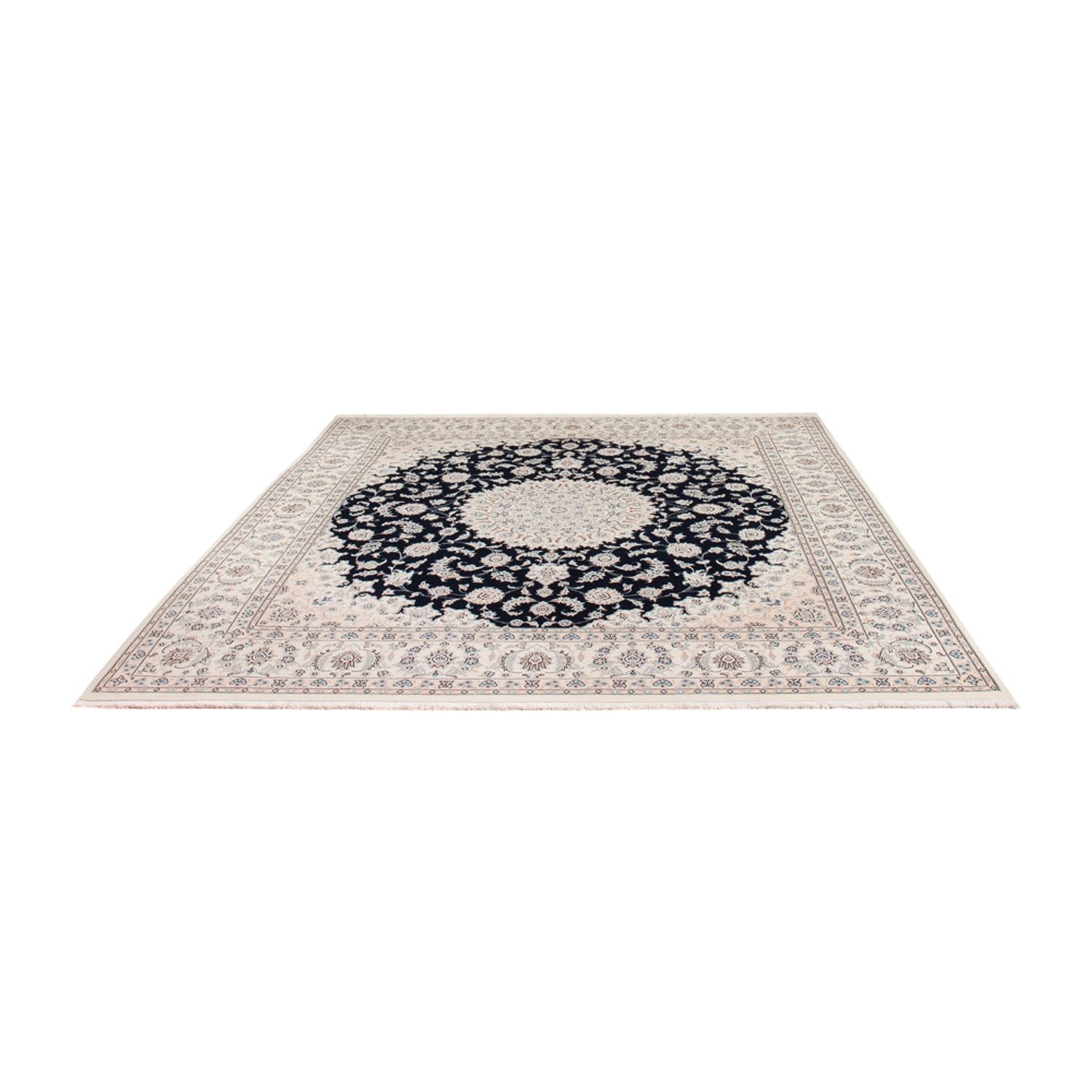 Alfombra persa - Nain - 260 x 245 cm - azul oscuro