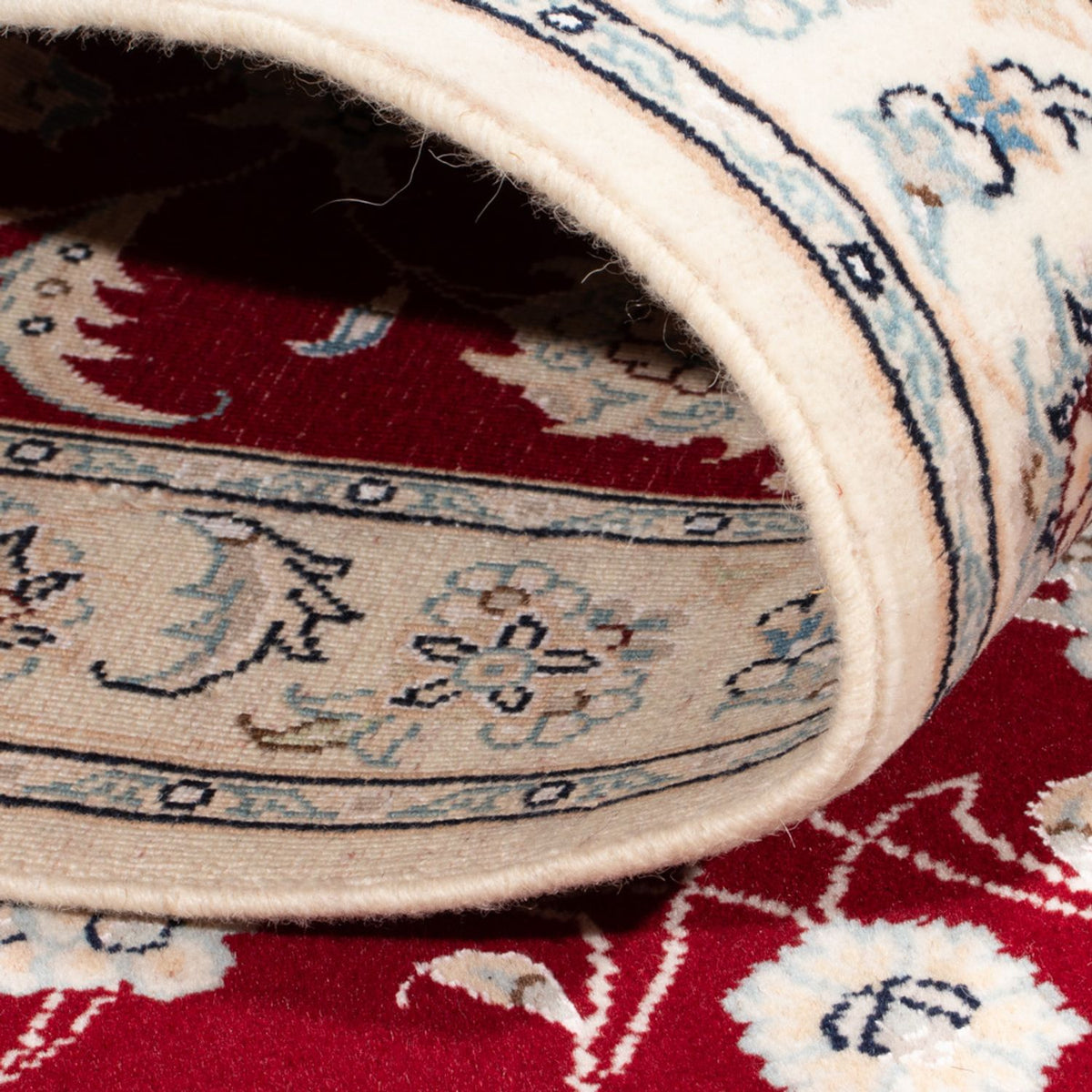 Alfombra de pasillo Alfombra Persa - Nain - Real - 196 x 79 cm - rojo