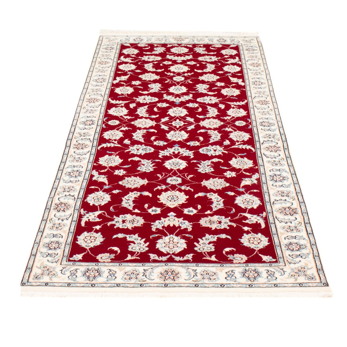 Alfombra de pasillo Alfombra Persa - Nain - Real - 196 x 79 cm - rojo