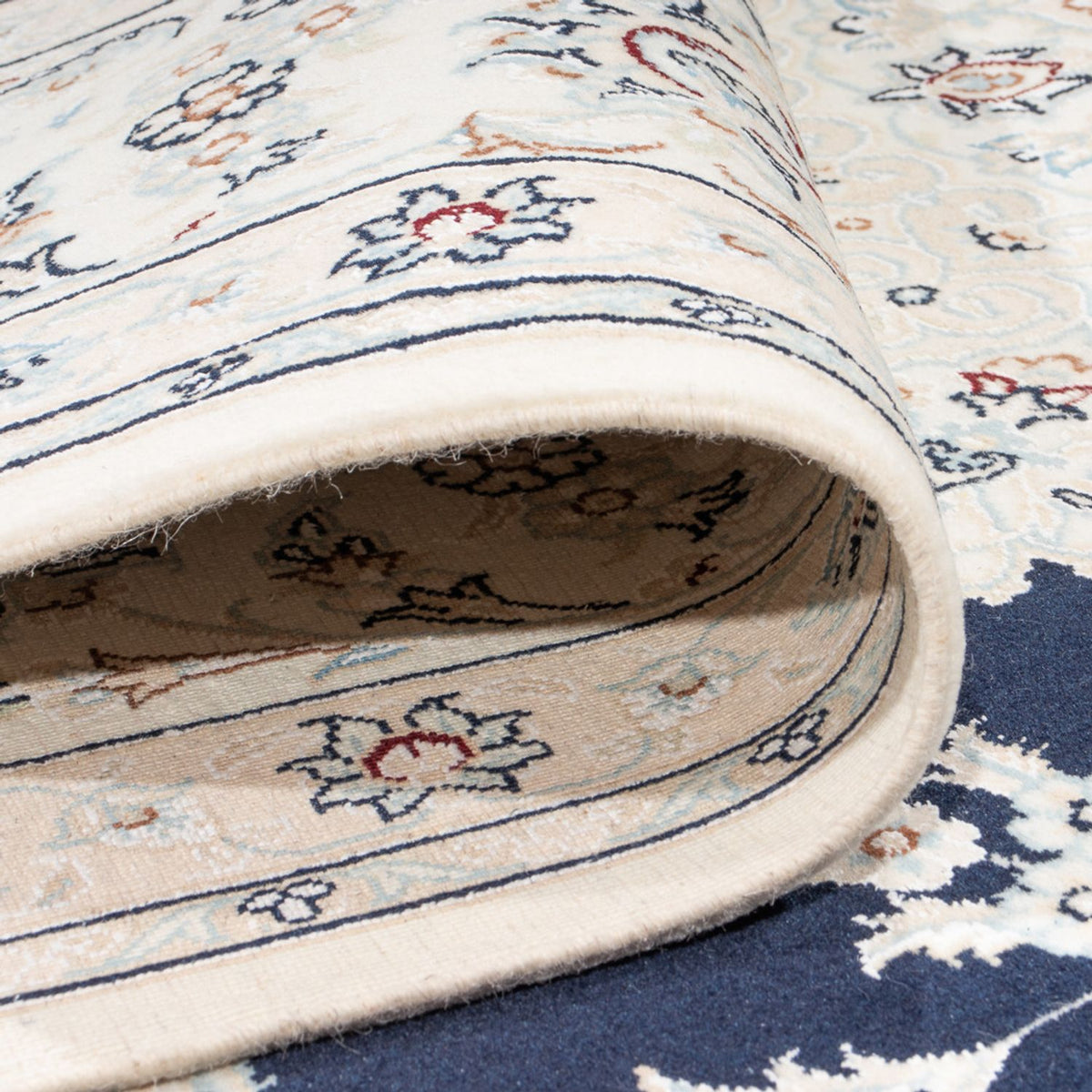 Alfombra Persa - Nain - Prima - 346 x 244 cm - azul oscuro