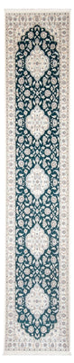 Alfombra de pasillo Alfombra Persa - Nain - Prima - 397 x 88 cm - azul oscuro