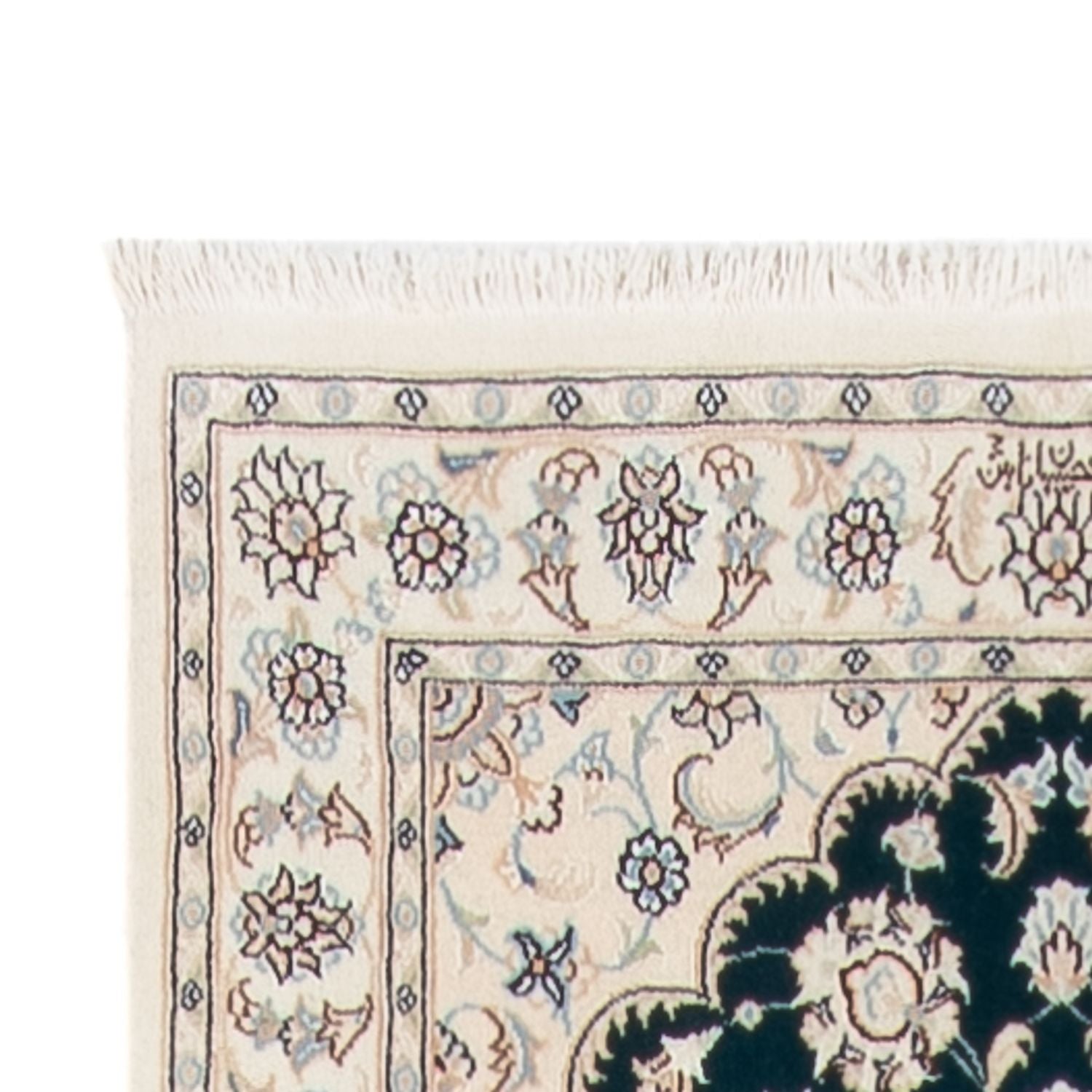 Alfombra de pasillo Alfombra Persa - Nain - Prima - 397 x 88 cm - azul oscuro