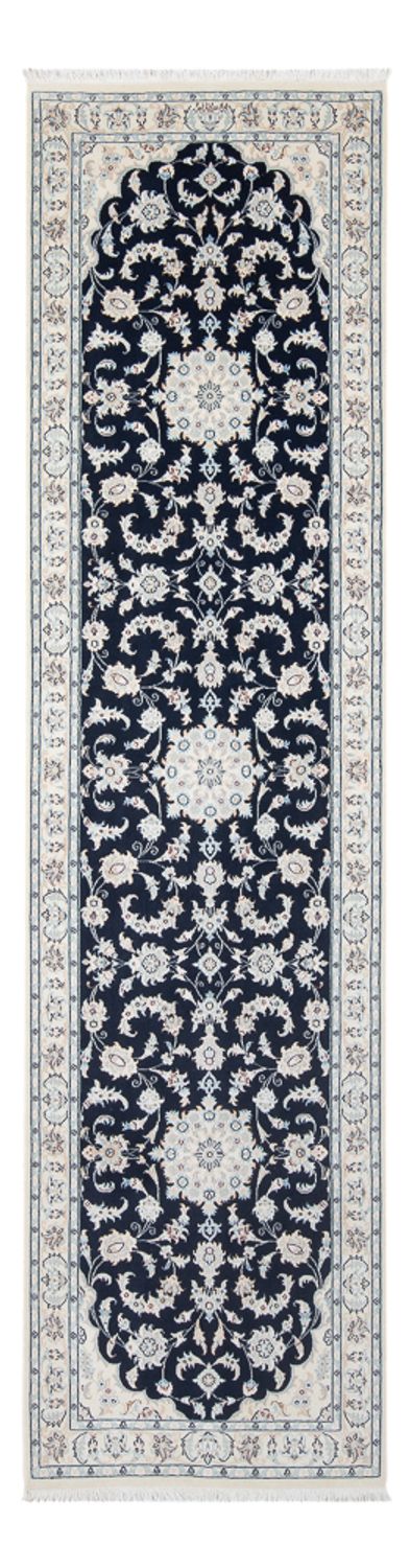 Alfombra de pasillo Alfombra Persa - Nain - Prima - 297 x 81 cm - azul oscuro