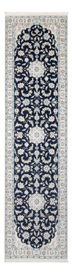 Alfombra de pasillo Alfombra Persa - Nain - Prima - 297 x 81 cm - azul oscuro