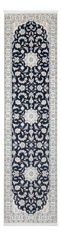 Alfombra de pasillo Alfombra Persa - Nain - Prima - 297 x 81 cm - azul oscuro