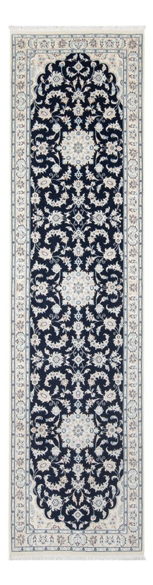 Alfombra de pasillo Alfombra Persa - Nain - Prima - 297 x 81 cm - azul oscuro