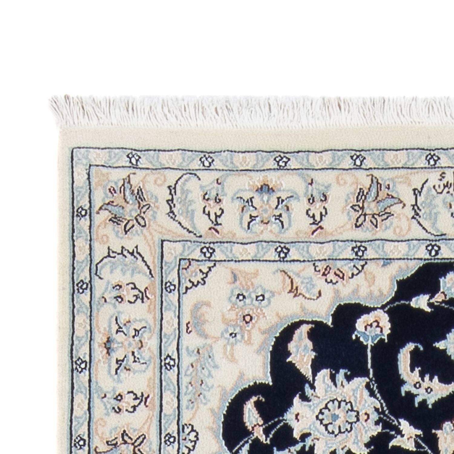 Alfombra de pasillo Alfombra Persa - Nain - Prima - 297 x 81 cm - azul oscuro