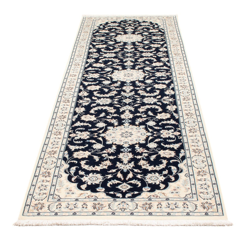 Alfombra de pasillo Alfombra Persa - Nain - Prima - 297 x 81 cm - azul oscuro