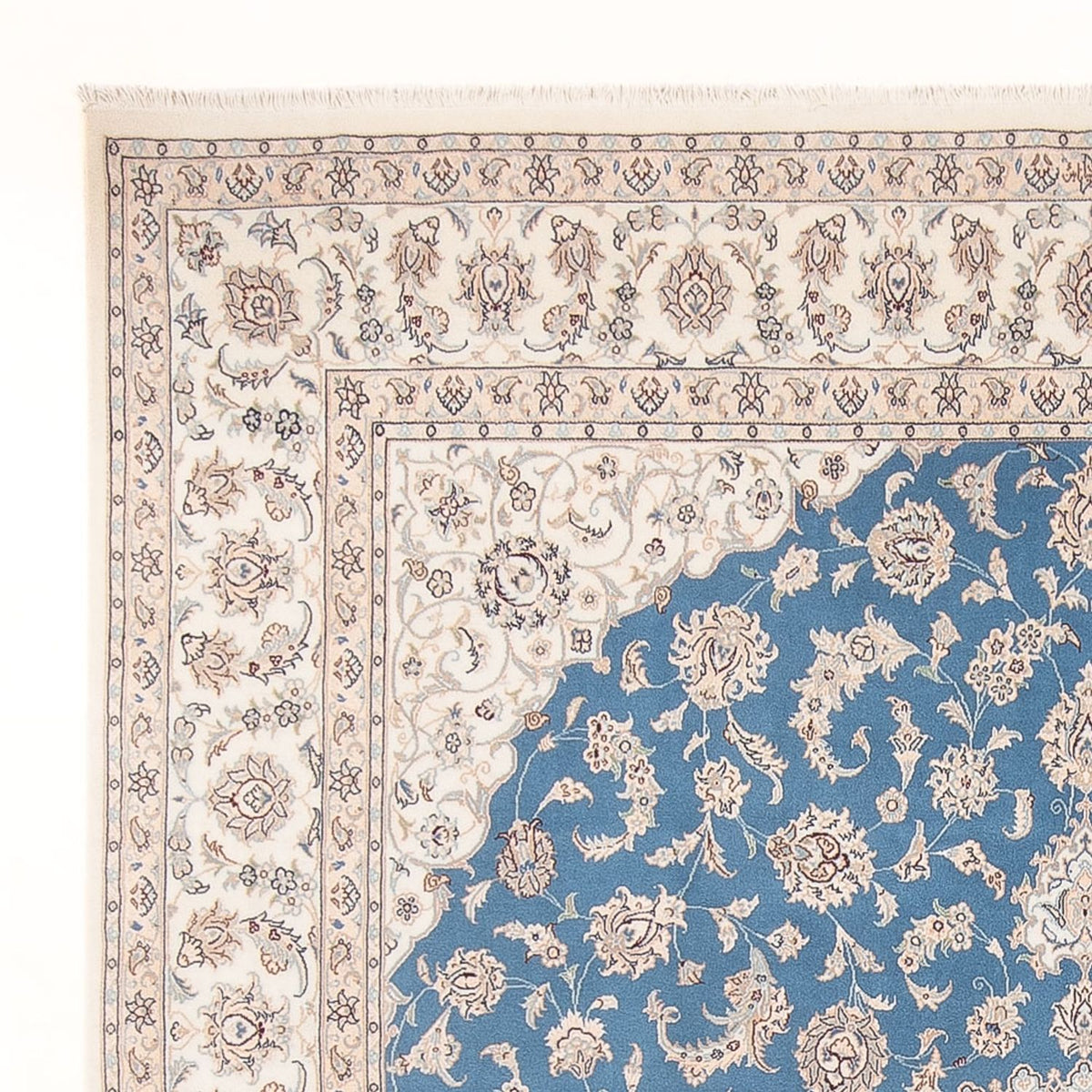 Alfombra Persa - Nain - Prima - 303 x 247 cm - azul claro