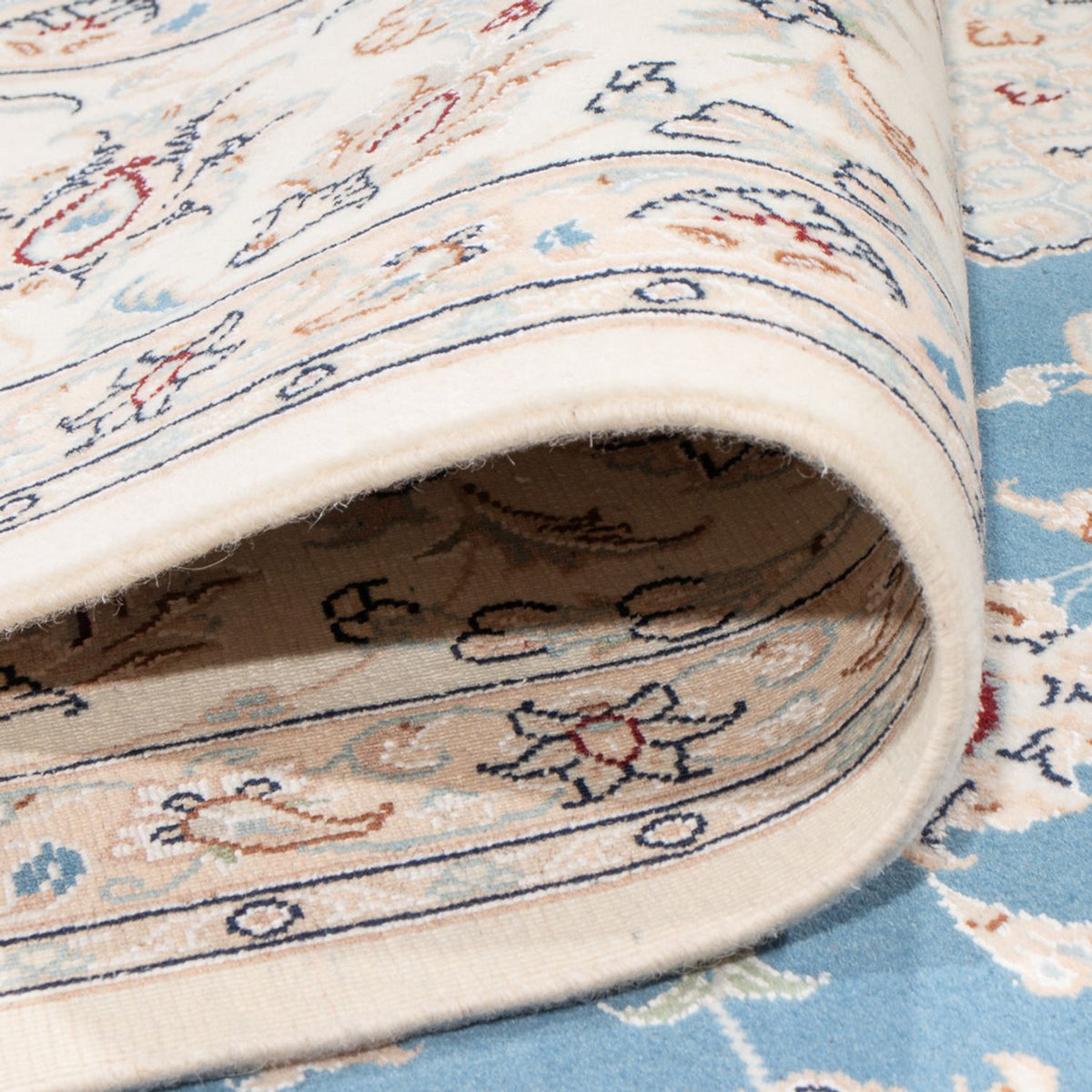 Alfombra Persa - Nain - Prima - 303 x 247 cm - azul claro