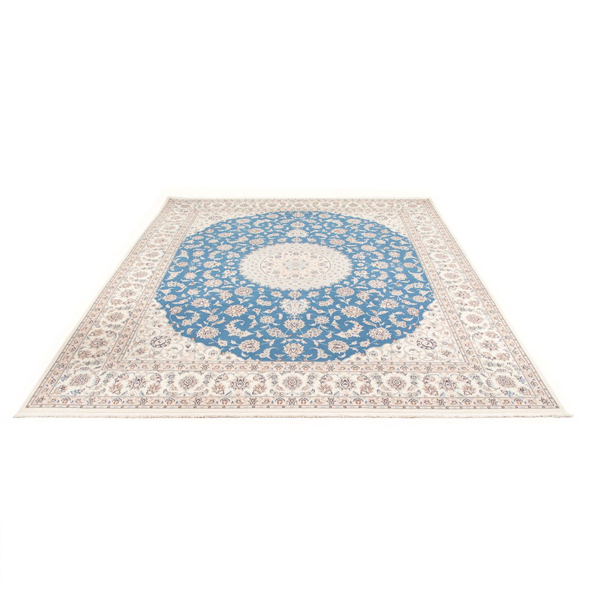 Alfombra Persa - Nain - Prima - 303 x 247 cm - azul claro