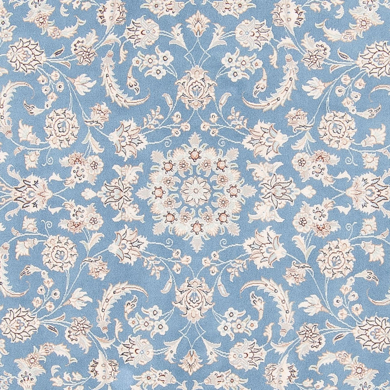 Alfombra persa - Nain redondo  - 200 x 200 cm - azul claro