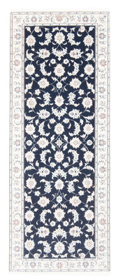 Alfombra de pasillo Alfombra Persa - Nain - Real - 200 x 80 cm - azul oscuro