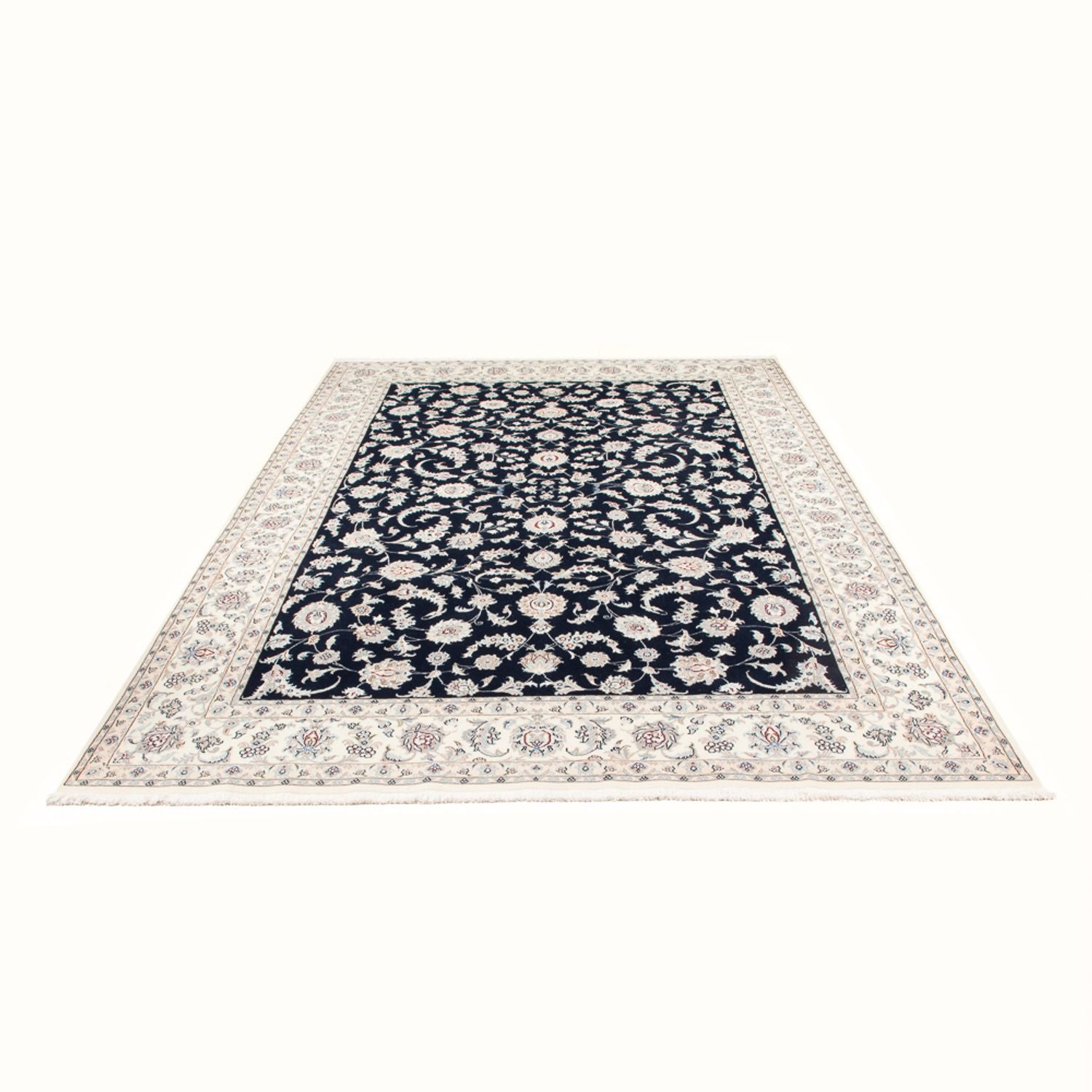 Alfombra Persa - Nain - Prima - 294 x 197 cm - azul oscuro
