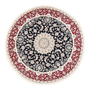 Alfombra persa - Nain redondo  - 206 x 195 cm - azul oscuro