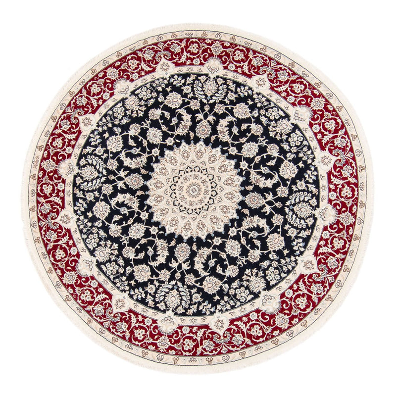 Alfombra persa - Nain redondo  - 206 x 195 cm - azul oscuro