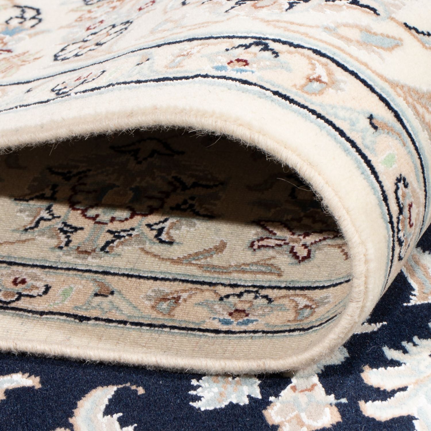 Alfombra Persa - Nain - Prima - 200 x 149 cm - azul oscuro