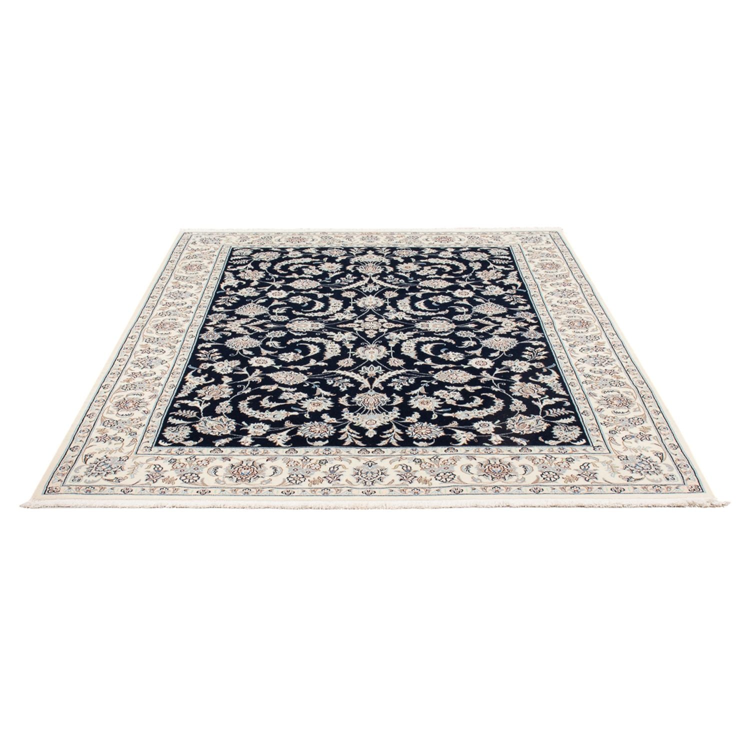 Alfombra Persa - Nain - Prima - 200 x 149 cm - azul oscuro