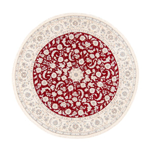 Alfombra persa - Nain redondo  - 200 x 200 cm - rojo