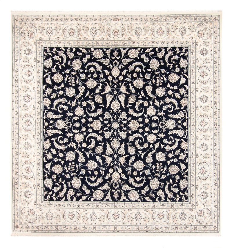 Alfombra persa - Nain - 261 x 249 cm - azul oscuro