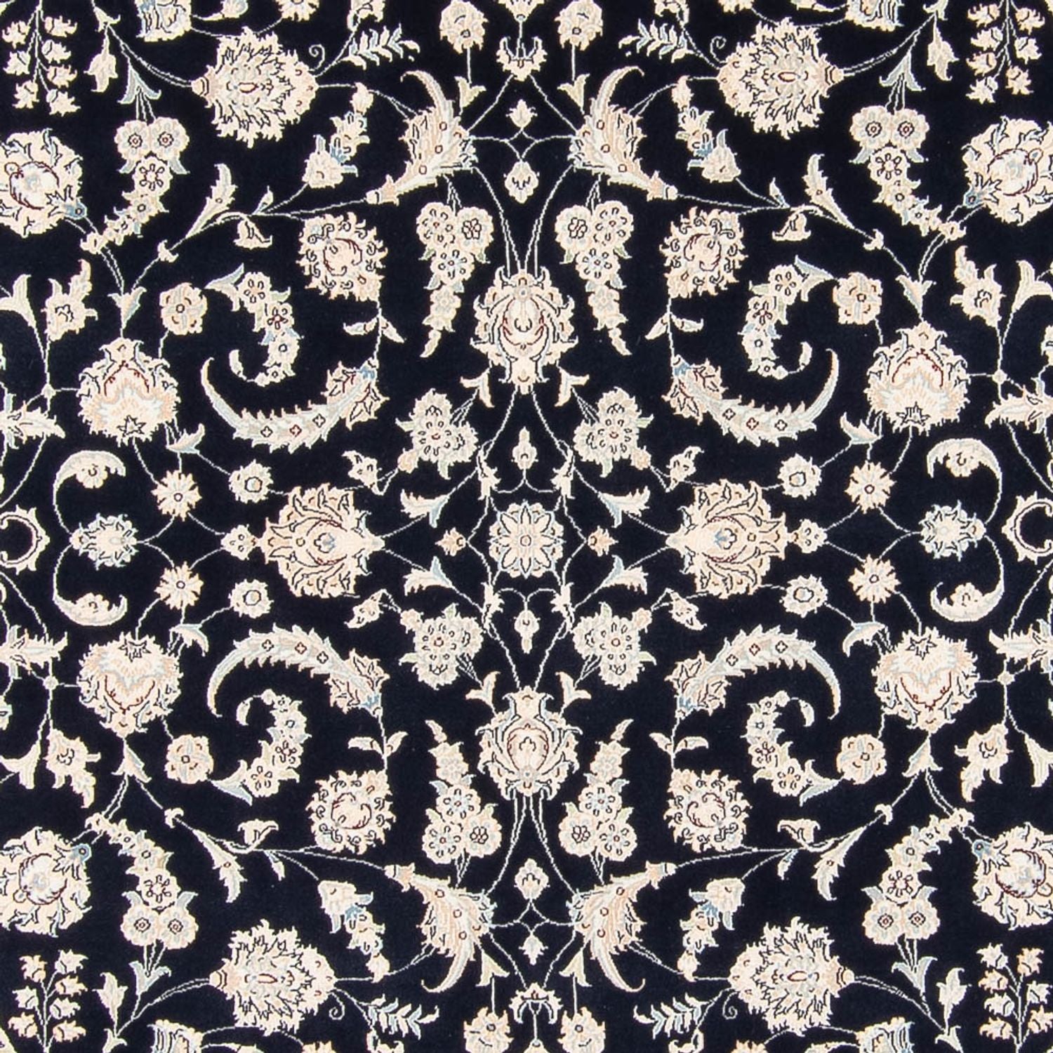 Alfombra persa - Nain - 261 x 249 cm - azul oscuro