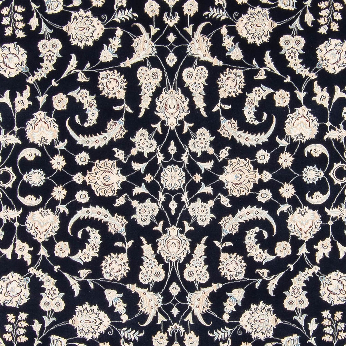 Alfombra persa - Nain - 261 x 249 cm - azul oscuro