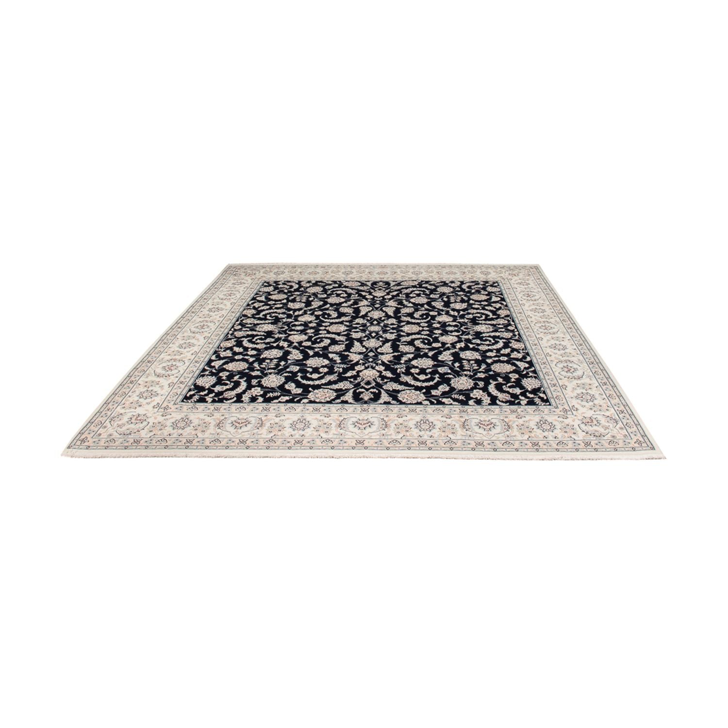Alfombra persa - Nain - 261 x 249 cm - azul oscuro