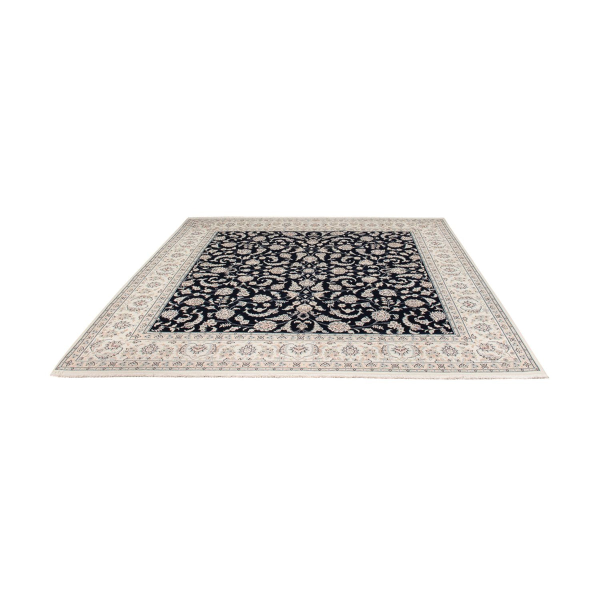 Alfombra persa - Nain - 261 x 249 cm - azul oscuro