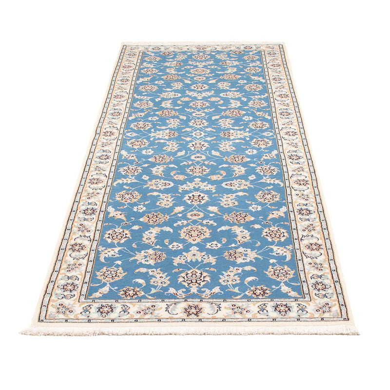 Alfombra de pasillo Alfombra Persa - Nain - Prima - 245 x 82 cm - azul