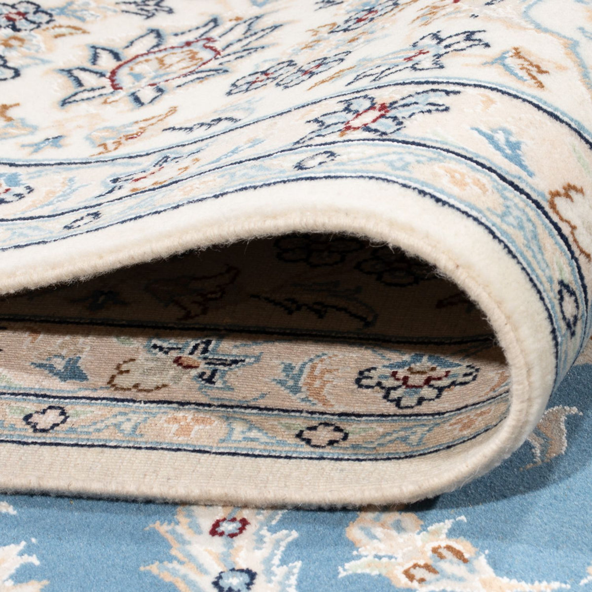 Alfombra Persa - Nain - Prima - 293 x 248 cm - azul claro