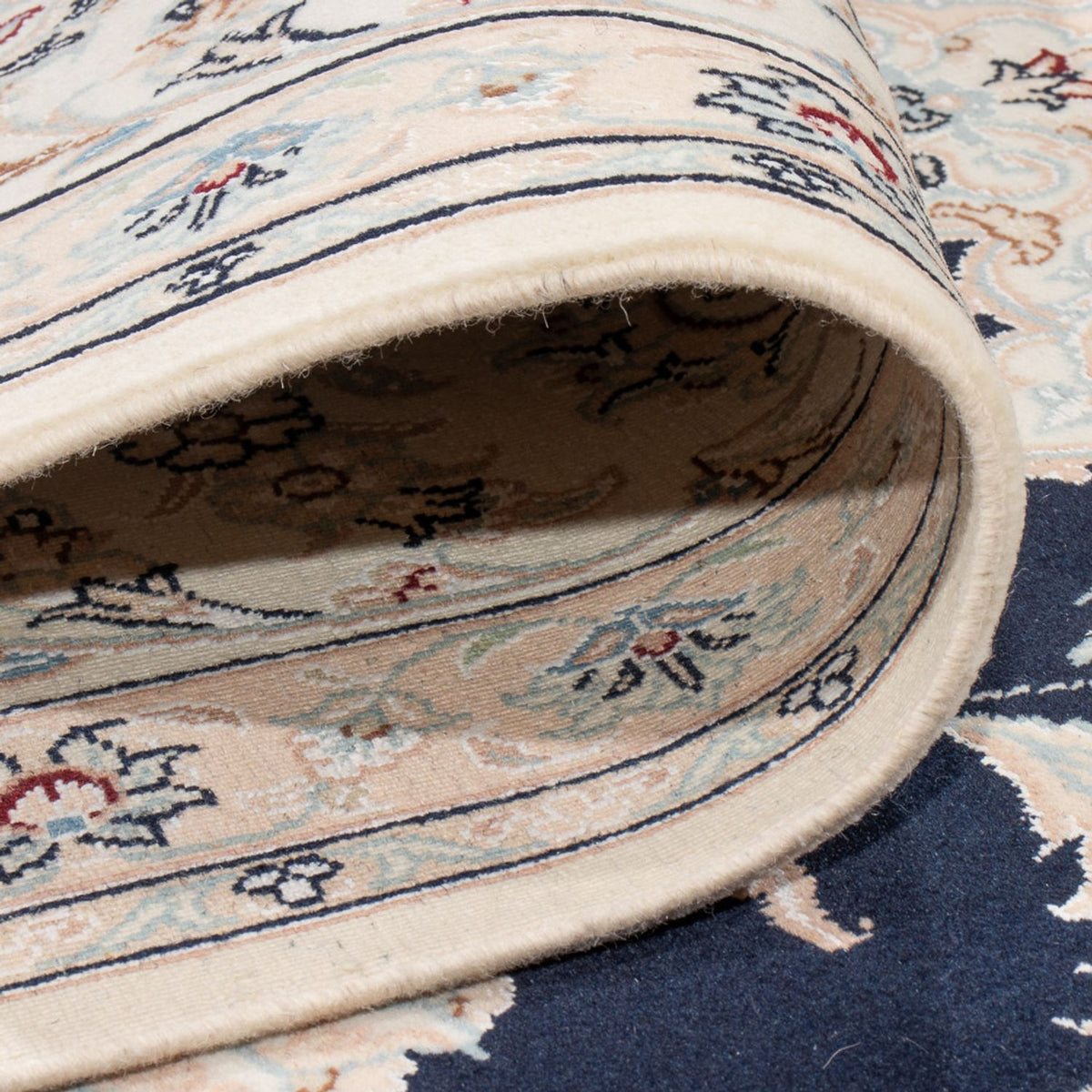 Alfombra Persa - Nain - Prima - 340 x 246 cm - azul oscuro