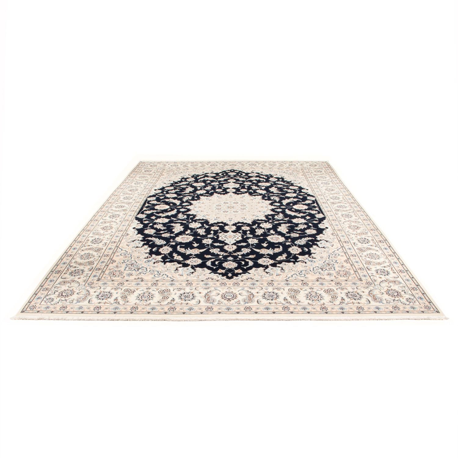 Alfombra Persa - Nain - Prima - 348 x 245 cm - azul oscuro