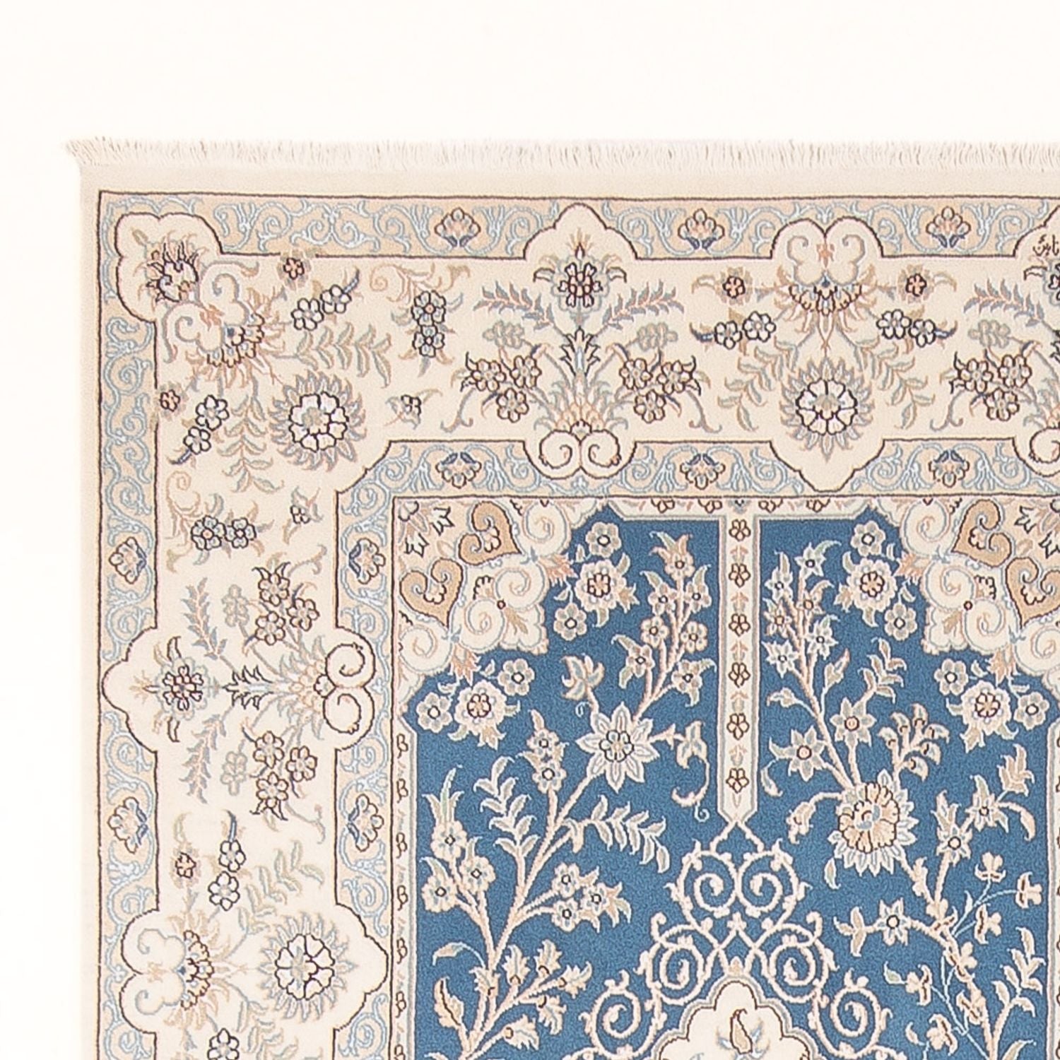 Alfombra Persa - Nain - Prima - 304 x 198 cm - azul claro