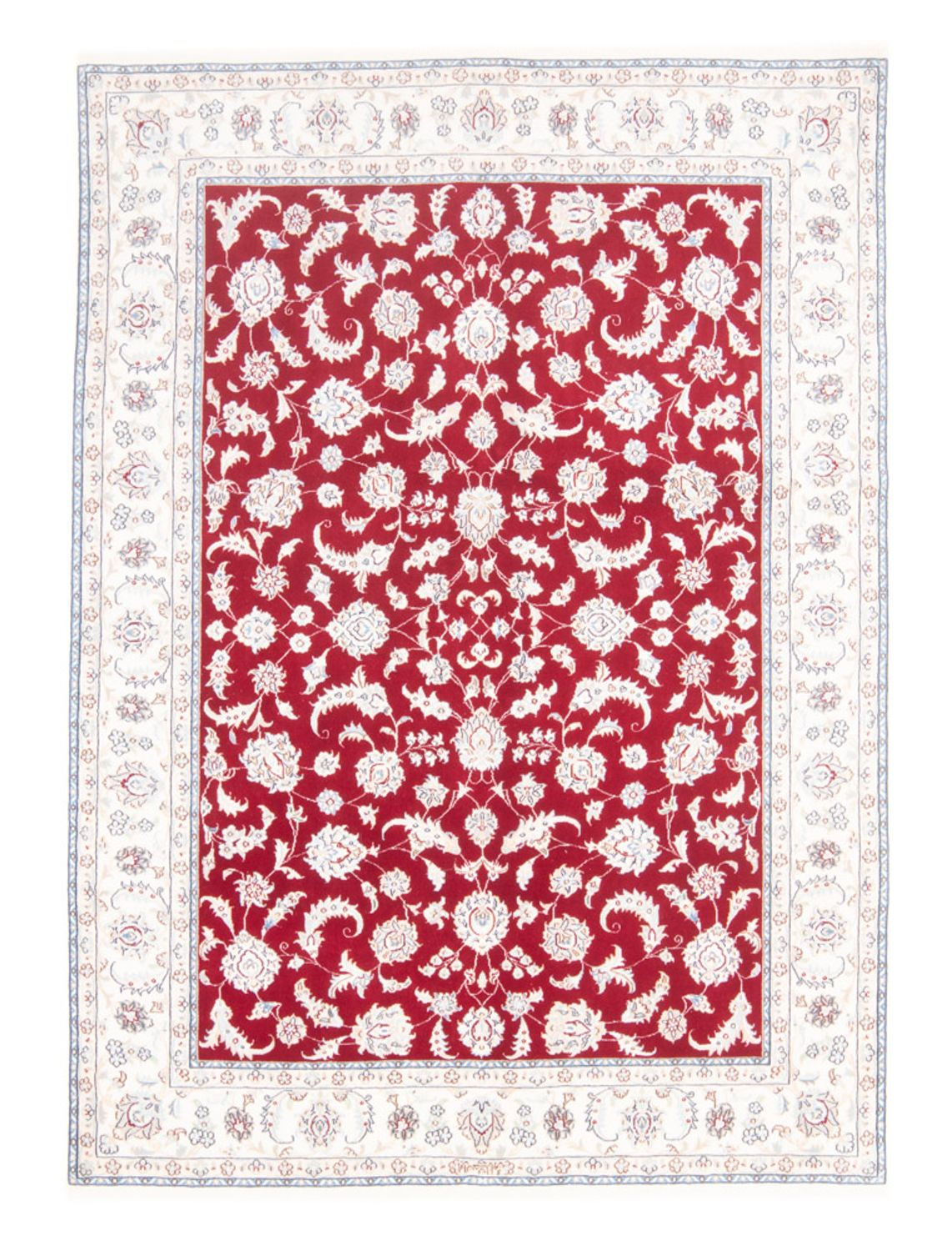 Alfombra Persa - Nain - Real - 197 x 149 cm - rojo
