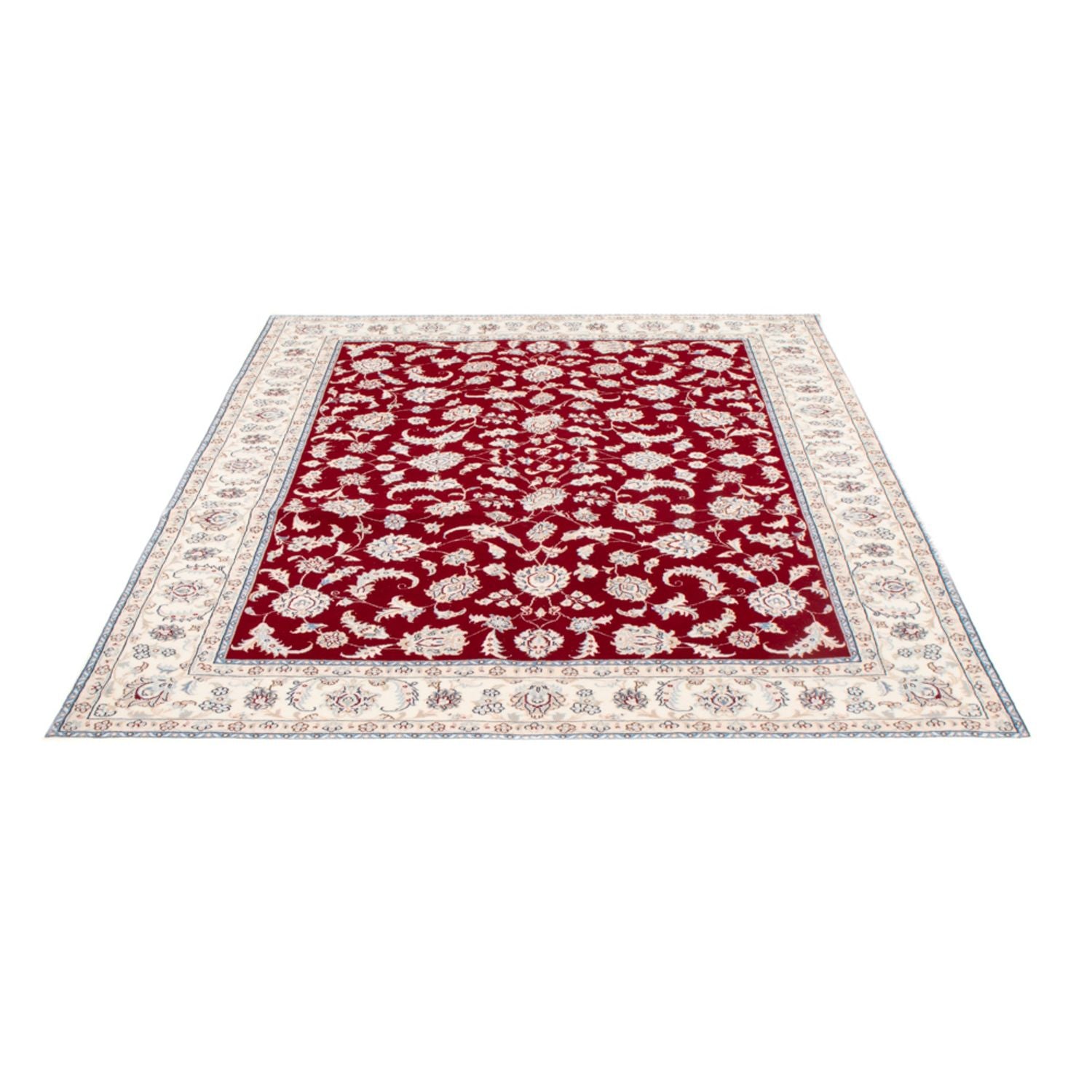 Alfombra Persa - Nain - Real - 197 x 149 cm - rojo